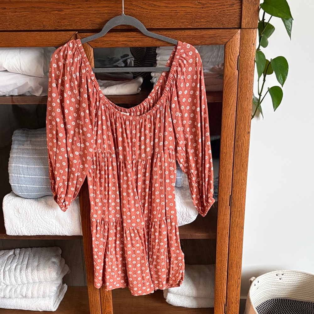 Billabong Terracotta Floral Mini Dress